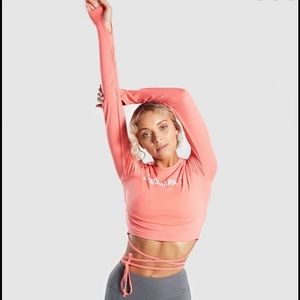 Long Sleeve Ribbon Crop Top